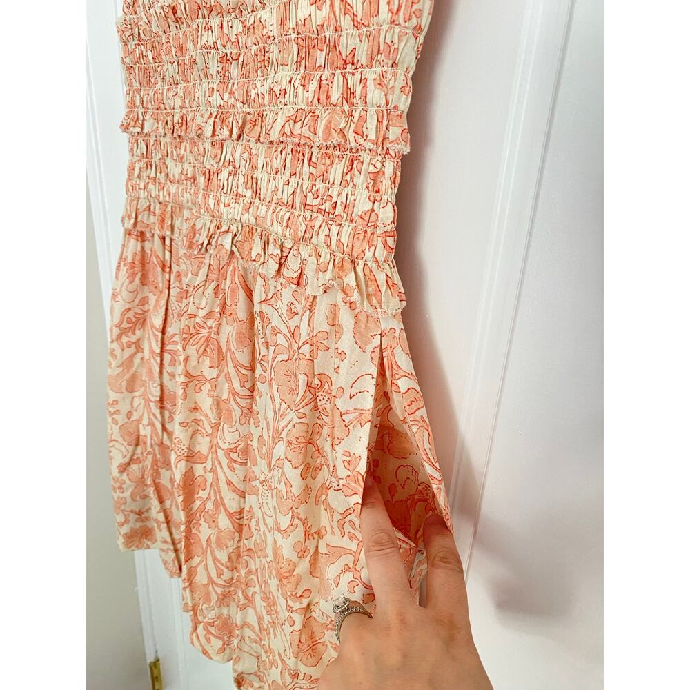 Hunter Bell Tuckernuck Anita Smocked Sleeveless Mini Dress Rosewater Floral M - Picture 13 of 13